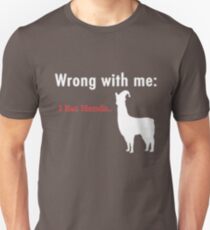 Llamas With Hats - I Eat Hands Unisex T-Shirt