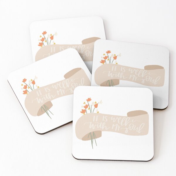 Item preview, it is well with my soul minimalist flower chrisitan quote designed and sold by ⋒ andie  noel.