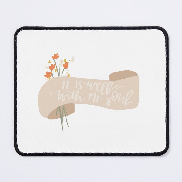 Item preview, it is well with my soul minimalist flower chrisitan quote designed and sold by ⋒ andie noel.