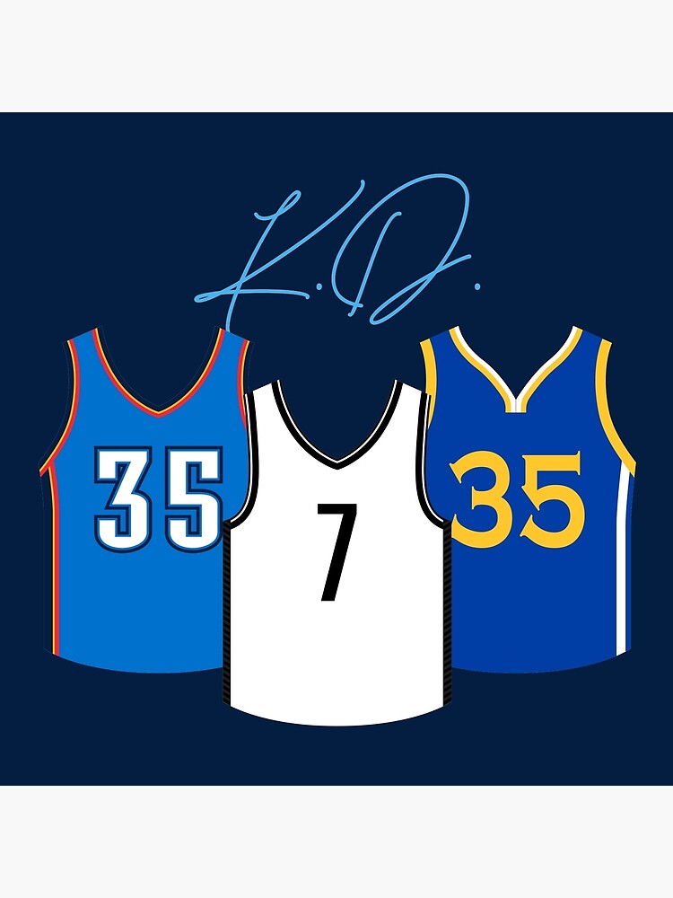 Kevin Durant Jerseys' Art Board Print for Sale by BballJerseys