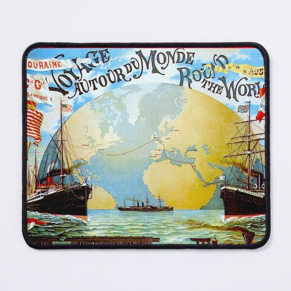 Item preview, Around The World in 80 Days; Vintage Jules Verne Print designed and sold by posterbobs.