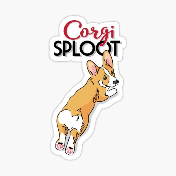 Sploot! Corgi style Sticker