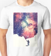 Painting the universe (Colorful Negative Space Art) Unisex T-Shirt