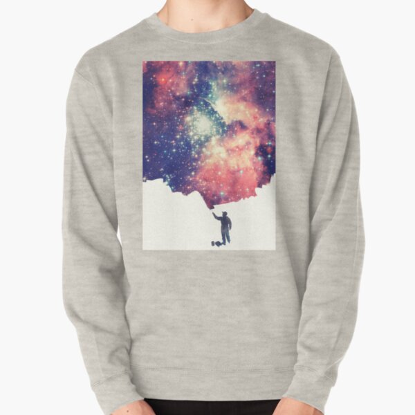 Painting the universe (Colorful Negative Space Art) Pullover Sweatshirt