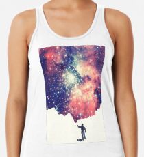 Painting the universe (Colorful Negative Space Art) Women's Tank Top