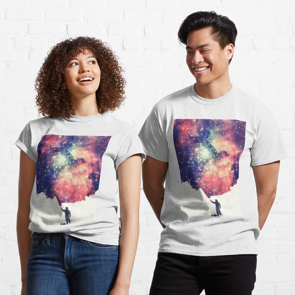 Painting the universe (Colorful Negative Space Art) Classic T-Shirt