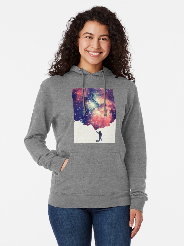 Painting the universe (Colorful Negative Space Art) Lightweight Hoodie for  Sale by badbugs