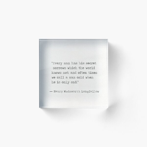 Henry Wadsworth Longfellow Acrylic Block