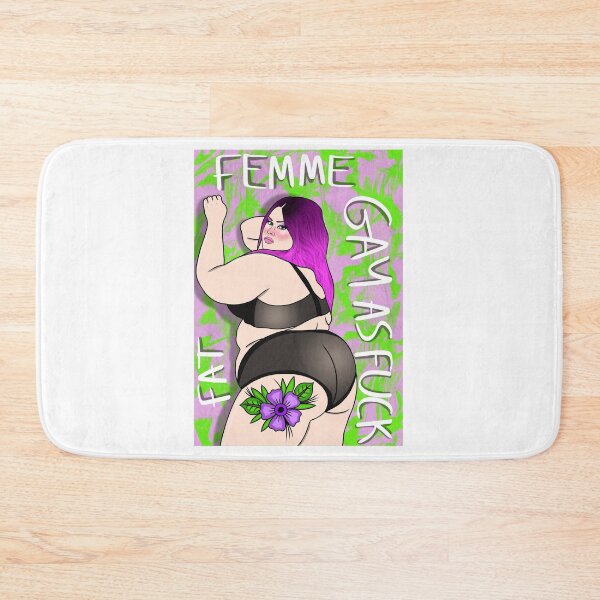 Item preview, fat, femme, gay as fuck <3 designed and sold by pinkvelv3t.