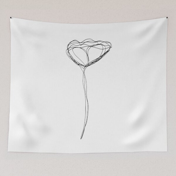 Item preview, One Line Flower (Breast Pocket Design) designed and sold by Drawn By Hand Designs.
