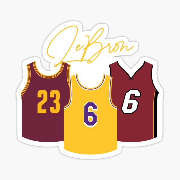 LeBron James Jerseys Sticker