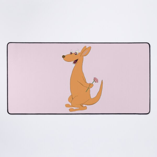 Cool cartoon kangaroo animal mat