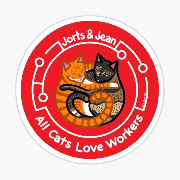 Alphabet Workers Union with Jorts and Jean Sticker