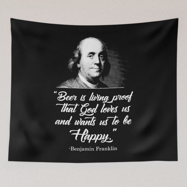 Item preview, Beer Proves God Loves Us - Ben Franklin - Funny Beer Shirt designed and sold by Cristaobson.