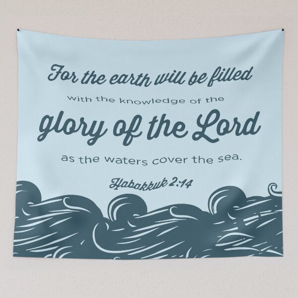 Item preview, Glory Like The Waters Cover The Sea Habakkuk 2 14 Sea Waves designed and sold by teenugs.