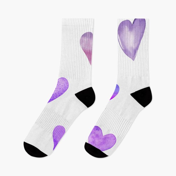 Item preview, Watercolor Purple Hearts designed and sold by silviaol.