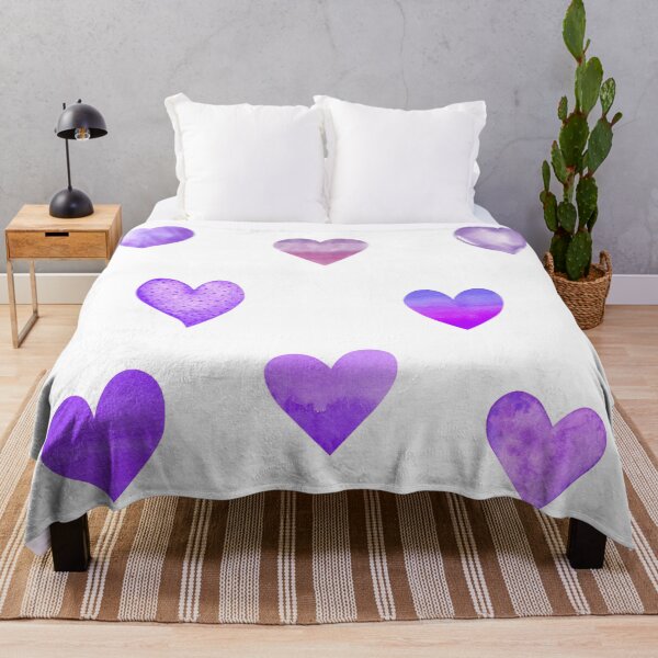 Item preview, Watercolor Purple Hearts designed and sold by silviaol.