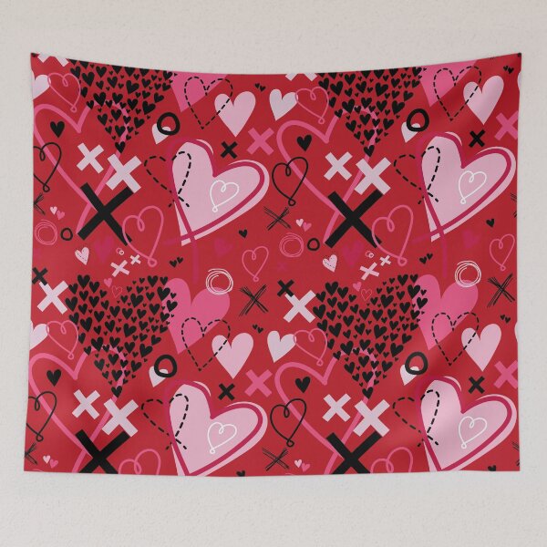 Item preview, Black n Red Funky Hearts Valentine Pattern  designed and sold by Moyanana.