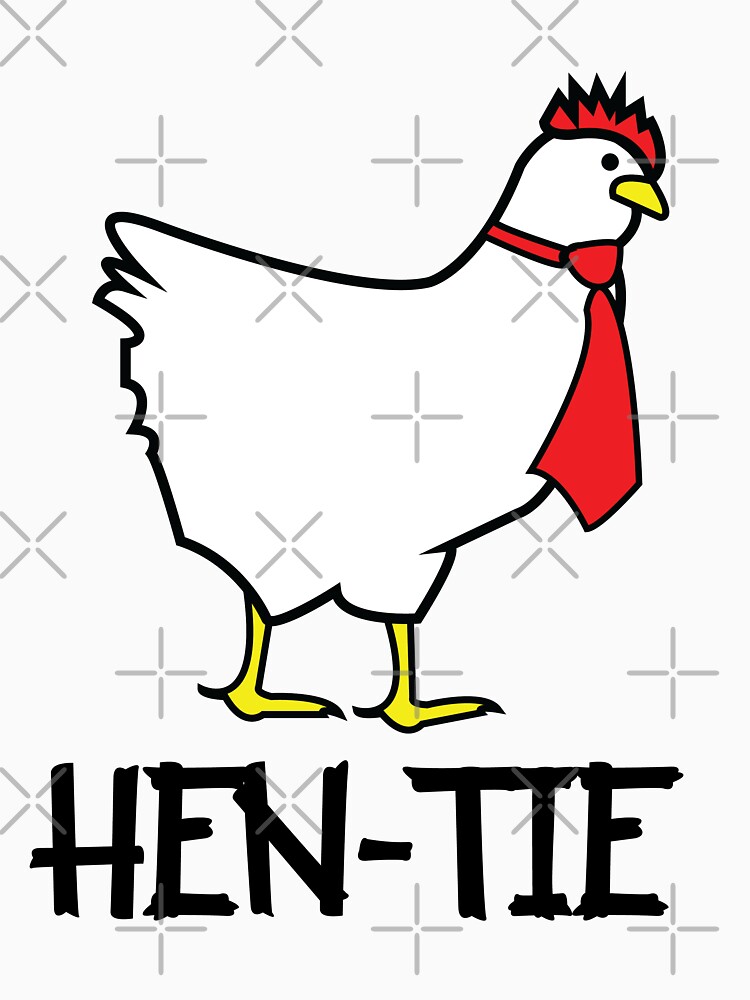 hen wearing a tie shirt