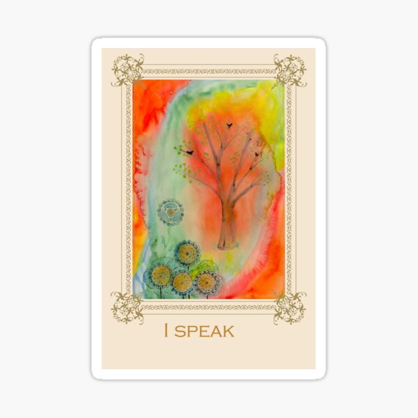 I speak - Tree affirmation card Sticker