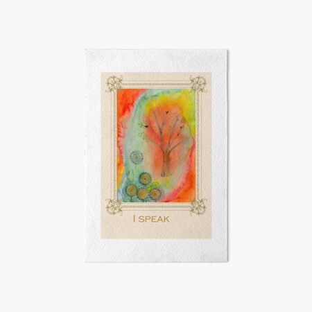 I speak - Tree affirmation card Art Board Print