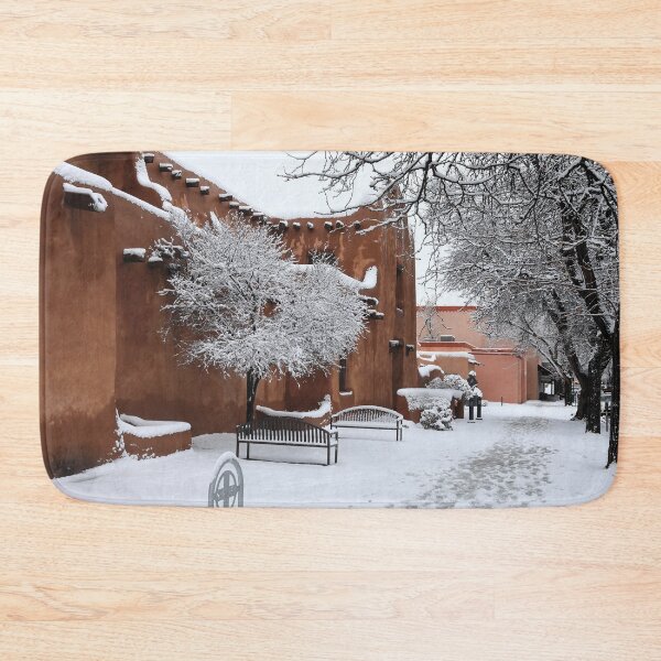 Item preview, Adobe buildings in Santa Fe in snow designed and sold by zumi.