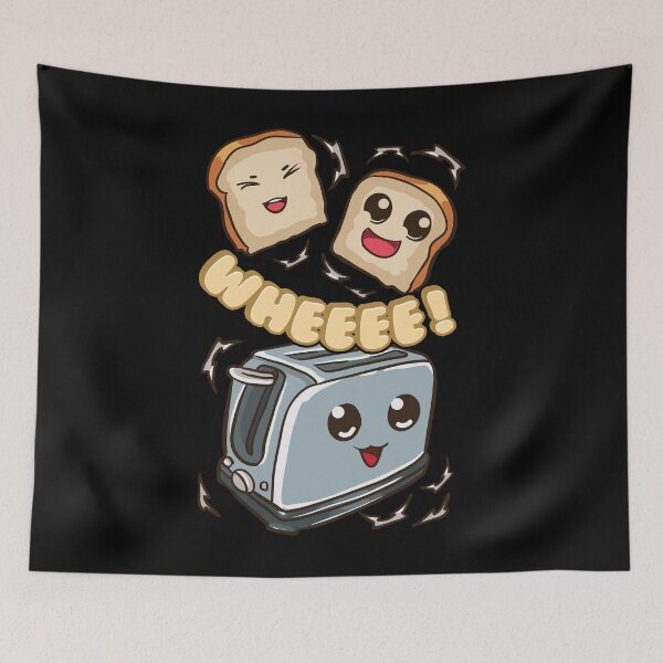 Item preview, Cute Toast Bread Popping out of Toaster designed and sold by wrestletoys.