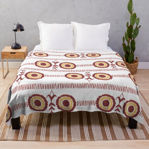 Item preview, Minimalist Watercolor Floral Pattern - Red and Yellow designed and sold by PaintInTheNight.