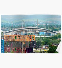 Etihad Stadium, the home of Manchester City Football Club Poster