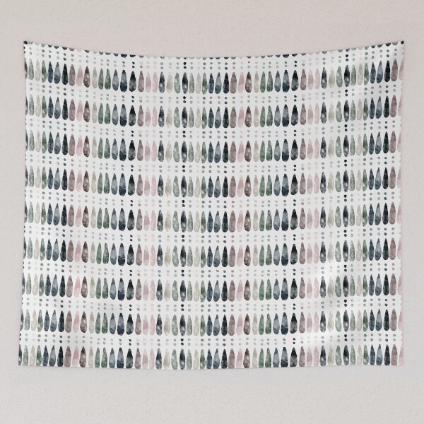 Item preview, Teardrops Stripes in Light Neutrals by MarcyBrennanArt designed and sold by MarcyBrennanArt.