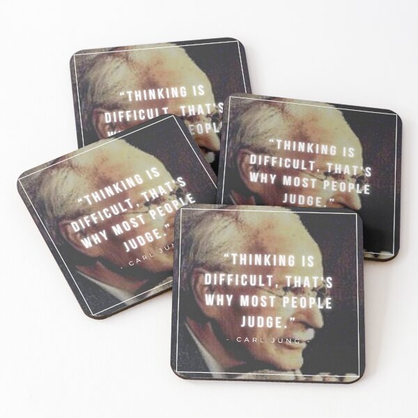 Item preview, Thinking is difficult, that's why most people judge | Carl Jung | Psychology | Motivation designed and sold by iwaya-bazaar.