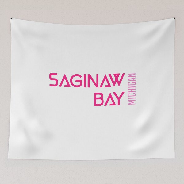 Item preview, Saginaw Bay Lake Huron Michigan Name Pink Lettering Design designed and sold by Eleven-K.
