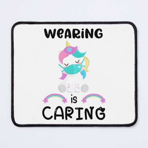 Item preview, Wearing is Caring, Wear a Mask, Cute Unicorn with Mask, Unicorn Lover Gift designed and sold by 732Studio.