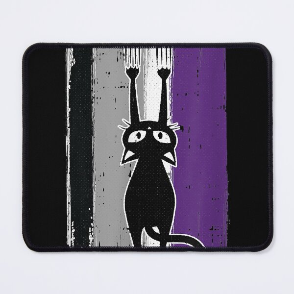 Item preview, Cat Scratching Asexual Pride Kitten Kitty LGBT-Q Ally Ace  designed and sold by mayembelke.