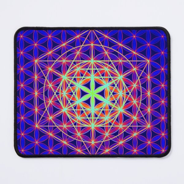 Item preview, Psychedelic Flower of Life Sacred Geometry UV effect designed and sold by shantilovesart.
