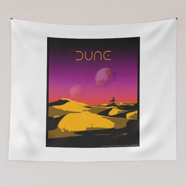 Artikelvorschau, Dune Retro Poster Planeten Einsamkeit entworfen und verkauft von EightLimb.