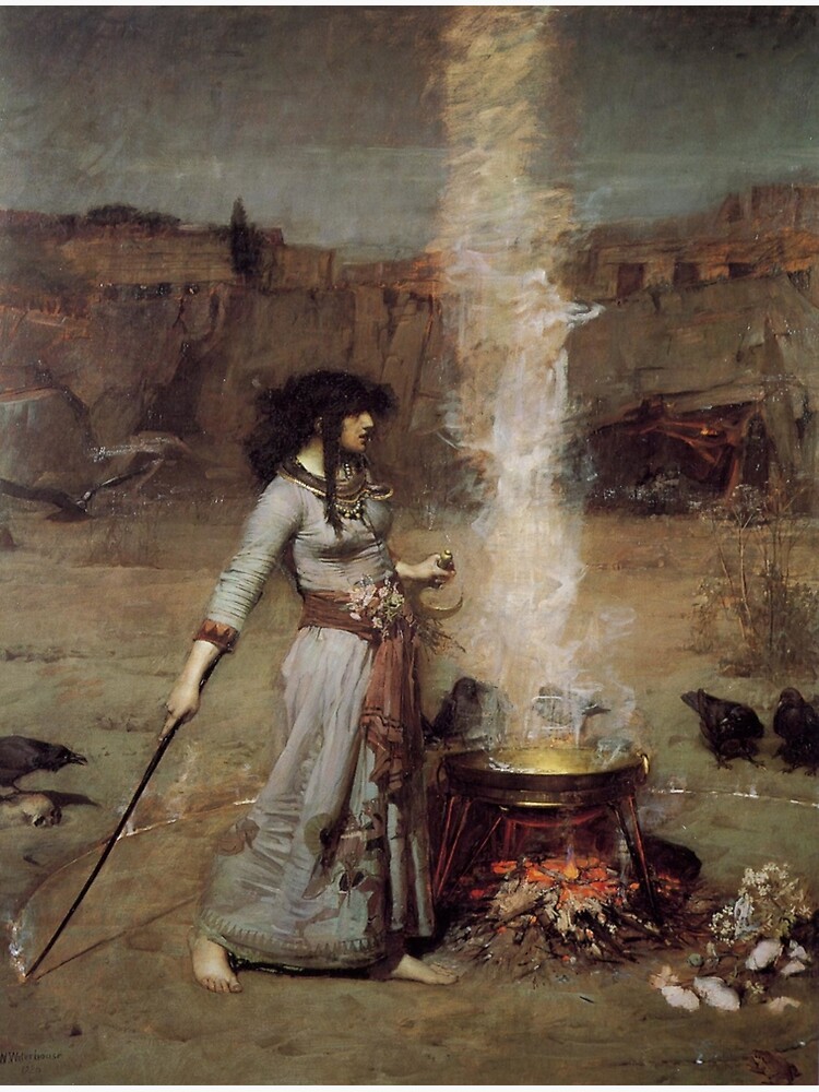John William Waterhouse's The Magic Circle Poster