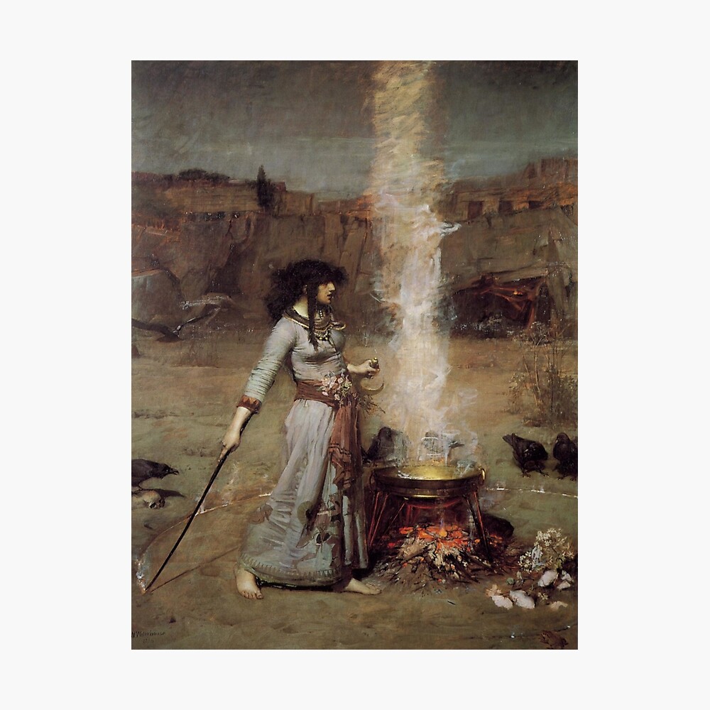 John William Waterhouse's The Magic Circle Poster