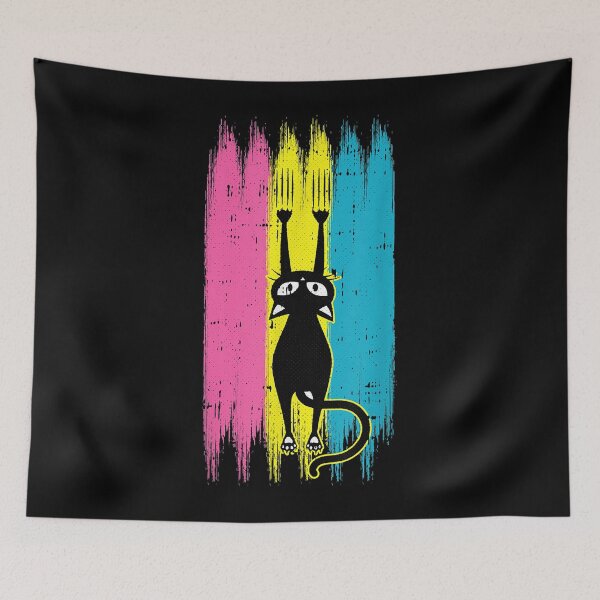 Aperçu de l'œuvre Chat Grattage Pansexual Pride Chaton Kitty LGBT-Q Ally créée et vendue par magnoliaeolu.