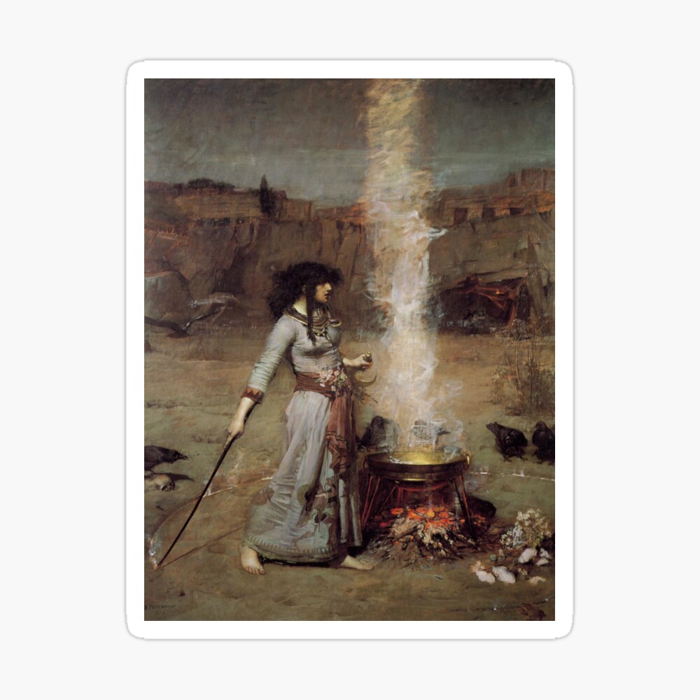 John William Waterhouse's The Magic Circle Poster