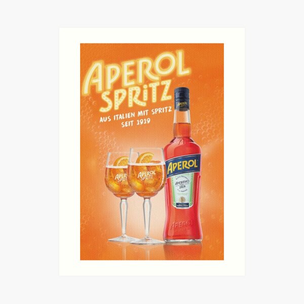 Canvas KEEP CALM AND DRINK APEROL SPRITZ Art Print Poster 