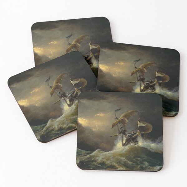 Item preview, George Philip Reinagle's A First Rate Man-of-War Driven Onto a Reef of Rocks designed and sold by mosfunky.