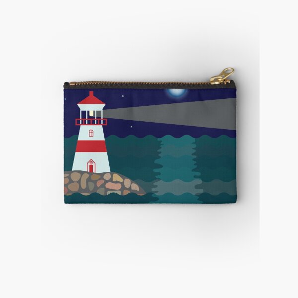 Item preview, Lighthouse on the stony shore at night designed and sold by snowlynx.