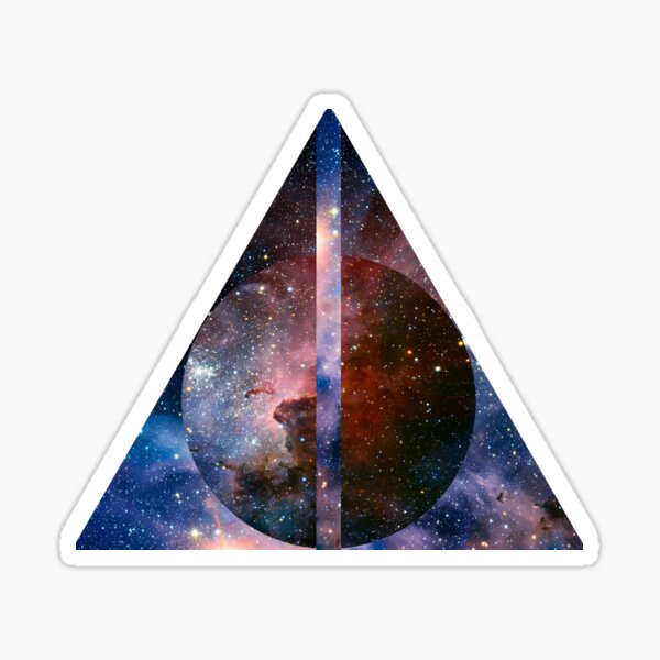 Galaxy, space, stars, trinity, geometric, art, triangle, HD phone wallpaper