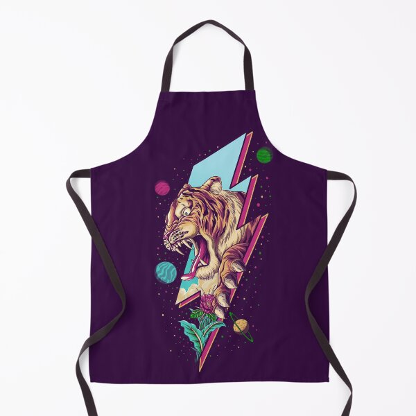 Item preview, Powerful yet Colorful Tiger Eating Planets designed and sold by monochromefrog.
