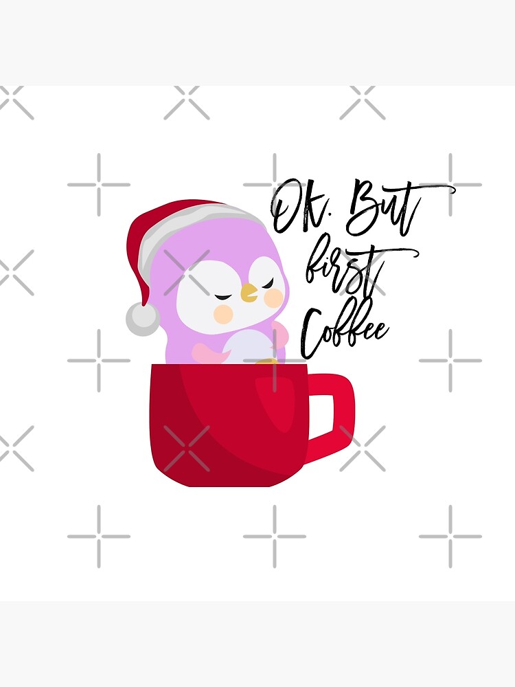 "Penguin Drinking Coffee" Poster for Sale by yehdesign | Redbubble