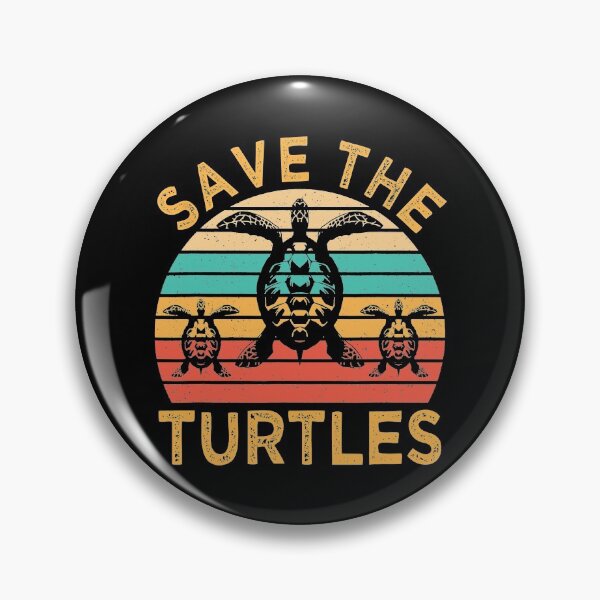Item preview, Save The Turtles Animal Rights Retro Style Sea Turtle designed and sold by richardmatthew.