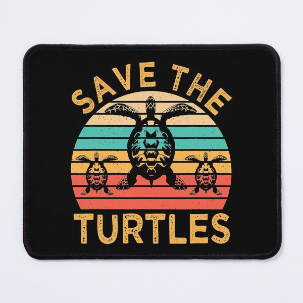 Item preview, Save The Turtles Animal Rights Retro Style Sea Turtle designed and sold by richardmatthew.