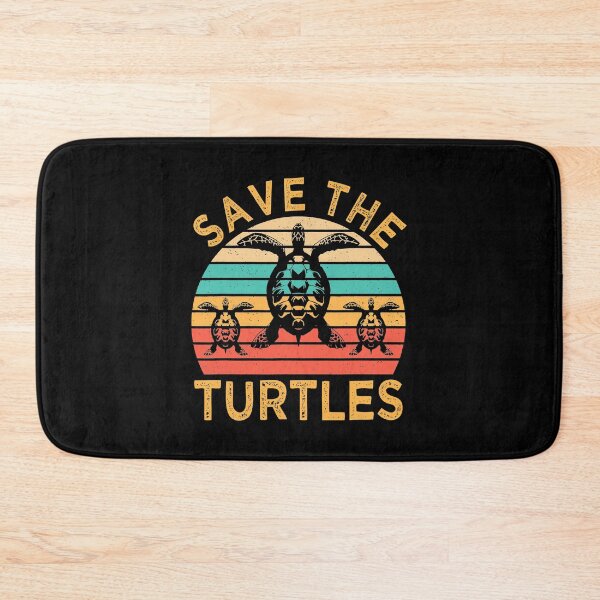 Item preview, Save The Turtles Animal Rights Retro Style Sea Turtle designed and sold by richardmatthew.
