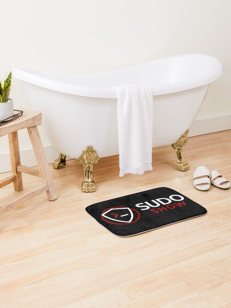 Bath Mat, Sudo Show designed and sold by tuxdigital